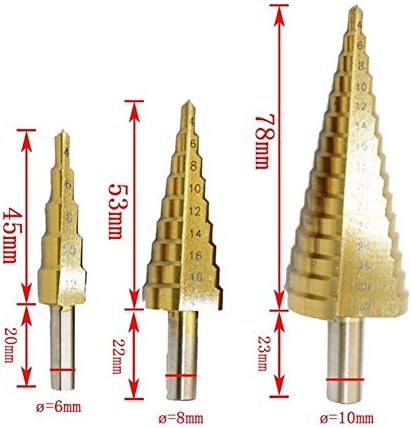 Spiral Yivli Adım Matkap Ağaç İşleme Metal Matkap Ucu Titanyum Alaşımlı Spiral Oluk Adım Matkap Ucu 4-12/4-20/4-32mm
