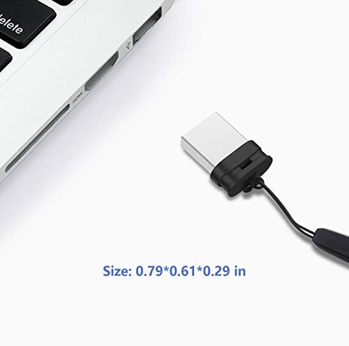 K & ZZ 32 GB 2 Paket Ultra Fit USB bellek sürücüler Küçük flash sürücü Kordon ile Düşük Profilli USB sürücüsü Mini