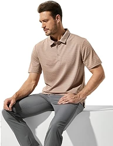 MIER erkek Hızlı Kuru polo gömlekler Kısa ve Uzun Kollu Polyester Rahat golf gömlekleri Yumuşak Nefes Yakalı Gömlek