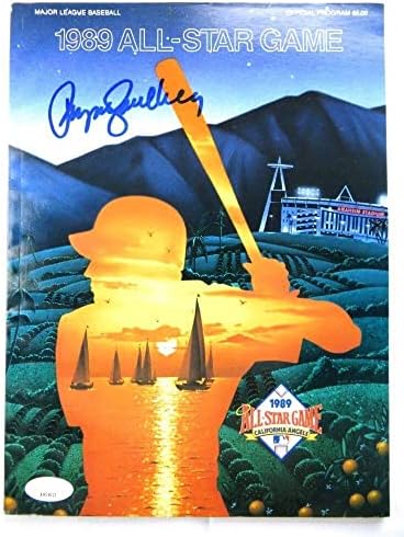 Ryne Sandberg İmzalı İmzalı Program 1989 MLB All-Star Game Cubs JSA AH04613 - İmzalı MLB Dergileri