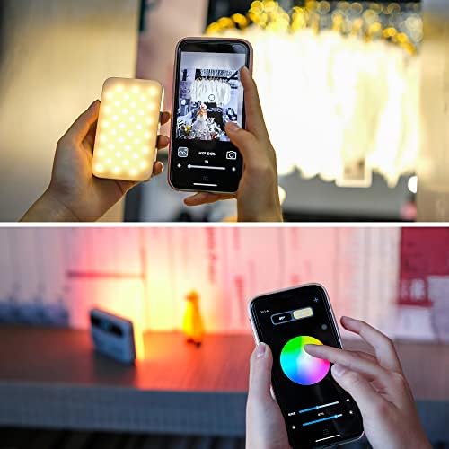 Taşınabilir RGB LED fotoğraf ışık paneli, APP uzaktan 5W tam renkli ışık akışı flamalar için Video fotoğrafçılığı
