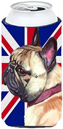 Caroline'ın Hazineleri LH9601TBC İngiliz Union Jack İngiliz Bayrağı ile Fransız Bulldog Frenchie Uzun Boy Hugger,