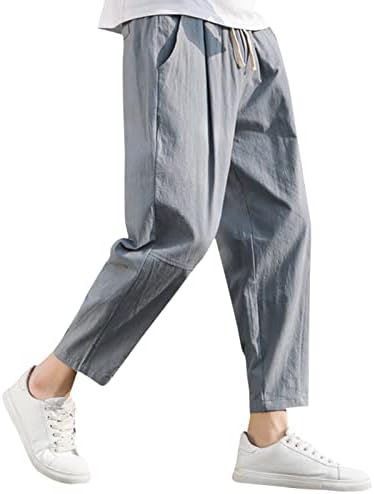 MİASHUİ Çömlek Terlik Erkek İlkbahar ve Yaz Rahat Pantolon Erkek Vahşi Pamuk ve Gevşek Pantolon Trendin Kore Versiyonu