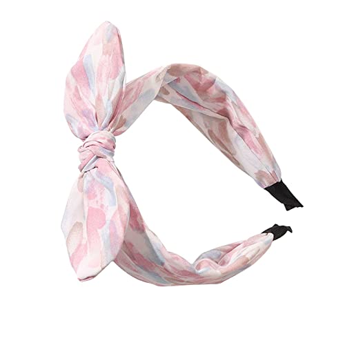 Renkli Bantlar Moda Çiçek Polka Dot Şerit Saç Yay Bantlar Rastgele Kulaklar Hairbands Düğüm Saç Bantları Kadınlar