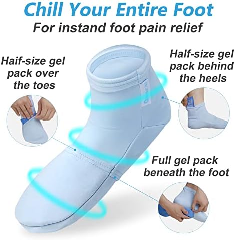 RelaxCoo Yedek Jel Buz Paketleri Soğuk Terapi Çorapları ve El Buz Paketi Eldivenleri (10 Parçalı Set) Ekstra Yeniden