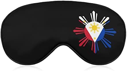 Filipin Güneş bayrağı uyku Göz Maskesi yumuşak göz kapakları engelleme ışıkları körü körüne ayarlanabilir kayış ile