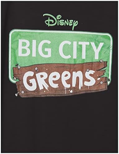Disney Küçük Büyük Şehir Yeşiller Logo Kızlar Kısa Kollu Tee Gömlek