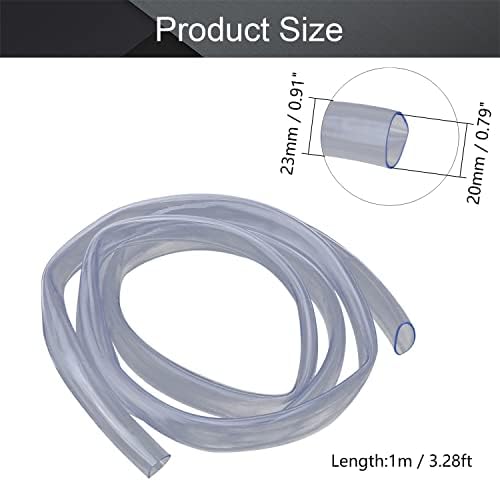Othmro 2 Adet PVC Plastik Yumuşak Tüp 20mm İç Çap 23mm Dış Çap 1000mm Uzunluk PVC Boru Plastik Boru Donanım için Yuvarlak