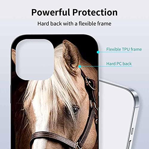 IBİLİU At Kapak Kılıf iPhone ile Uyumlu Güzel At Hayvan Kafası Anahat telefon kılıfı iPhone ile Uyumlu 13 Pro 6.1