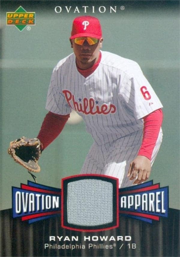 Ryan Howard oyuncu yıpranmış jersey yama beyzbol kartı (Philadelphia Phillies) 2006 Üst Güverte Ovation Giyim OARH-MLB