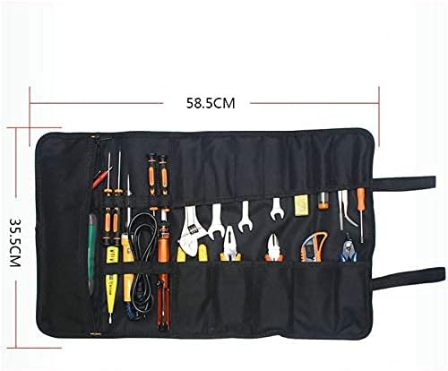 Şef Bıçağı Çanta Rulo Çanta Taşıma çantası Çanta Mutfak Pişirme Taşınabilir 22 Cepler (Kırmızı)