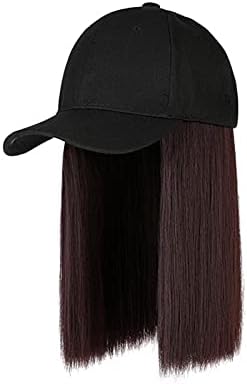 Moda Ayarlanabilir Düz beyzbol şapkası ile saç ekleme Saç Düz Kısa Peruk Şapka Kadın Kız için