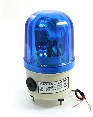 Baomaın Endüstriyel Sinyal Kulesi Uyarı LTE-1101J DC 24V 10W Buzzer Ses Dönen Açık Mavi