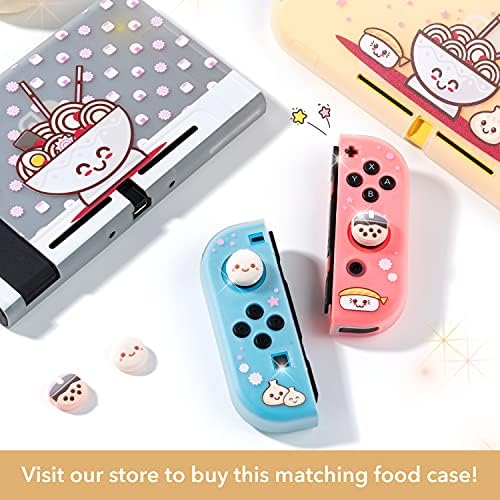 BelugaDesign Boba Hamur Başparmak Sapları / Sevimli Gıda Domuz Topuz Yüz Kabarcık Çay / Kawaii Japon Düğme Joystick