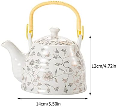 Hemoton Japon Dekor 1 Adet seramik demlik çiçek çayı Pot Büyük porselen çaydanlık Retro Avrupa Kraliyet Kahve su ısıtıcısı