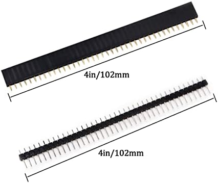 Ruıbapa 22 adet 2.54 mm Erkek ve Dişi Pin Başlık Konektörü 40Pin Ayrılıkçı Pin Başlığı ve PCB kartı Pin Başlığı P-037-22pcs