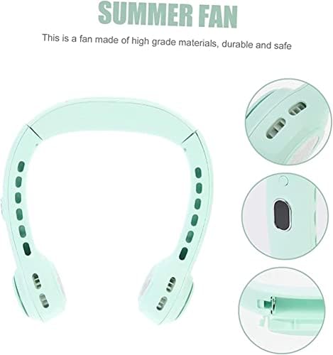 FUNNYBSG Asılı Boyun Fanı USB Boyun Fanı Boyun Etrafında Fanlar Soğutma Elektrikli Fan El Fanları Ayarlanabilir Masalar