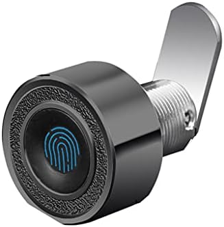 ZHYH Çinko Alaşım Anahtarsız Mini Parmak İzi Dolap Çekmece Kasa Kilidi Biyometrik Elektrikli Kilit (Boyut: Siyah L30mm)
