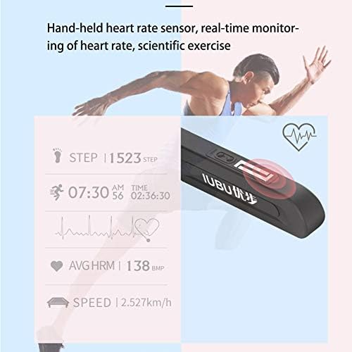 Lunchbox.com Katlanır 1-16 km/Saat koşu bandı, ultra-sessiz kapalı yürüyüş makinesi ile LCD ekran ve kalp hızı testi
