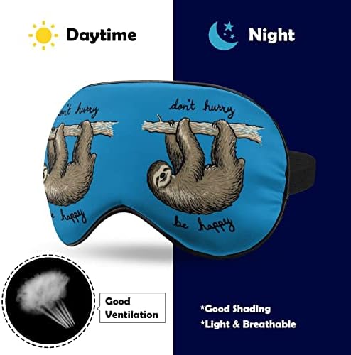 Mutlu Tembellik Göz Maskesi Uyku Karartma Gece Körü Körüne Ayarlanabilir Kayış ile Erkekler Kadınlar için Seyahat