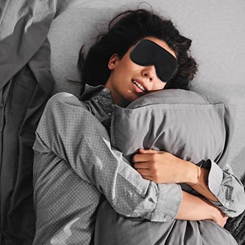 DOITOOL İpek Uyku Maskesi İpek Uyku Maskesi Kapağı 3D Konturlu Fincan Uyku Maskeleri ışığı Engeller Körü Körüne Kapak