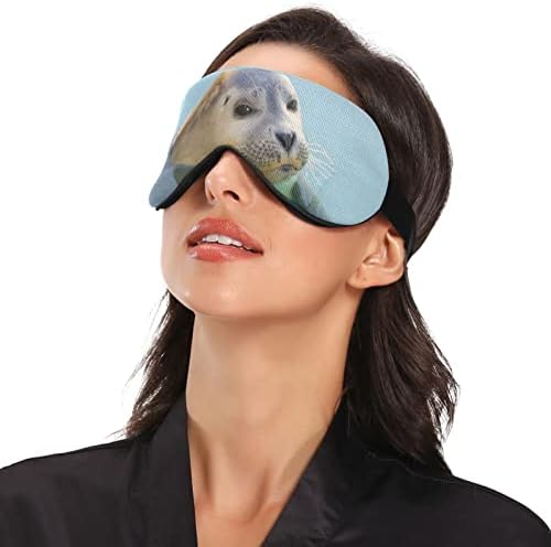 WELLDAY uyku maskesi tembel mühür gece göz bandı kapak yumuşak konfor körü Körüne engelleme ışık ayarlanabilir kayış