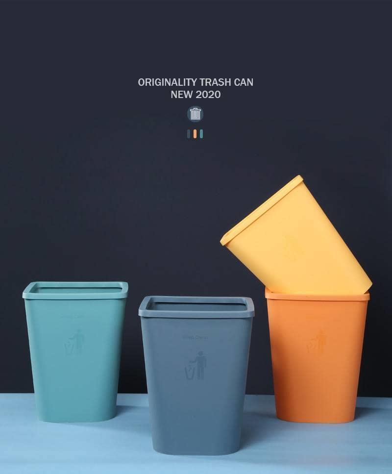 Krimo Plastik Küçük çöp tenekesi Çöp Kovası, Banyo, Mutfak, Ev Ofis, Yurt, Çocuk Odası için Kulplu çöp Konteyneri