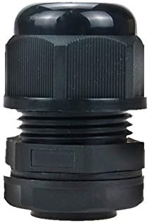 Autoly 4 Adet Plastik IP68 Su Geçirmez Ayarlanabilir 8.5-14mm Kablo Rakorları Eklemler Tel Koruyucular Siyah