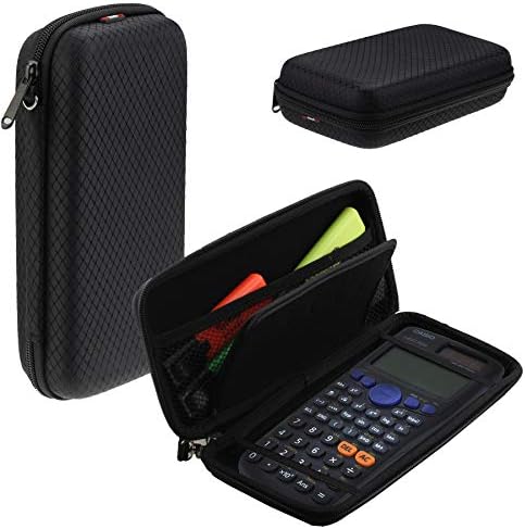 Navitech Siyah Grafik Hesap Makinesi sert çanta/Kapaklı çanta ile Uyumlu Casio FX-85GTPLUS