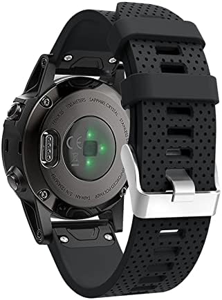 SUTK Yedek Yumuşak Silikon Tutuşunu Kordonlu Saat Kayışı Garmin için Fenix 7 S 5 S GPS saati (Renk: Siyah, Boyutu: