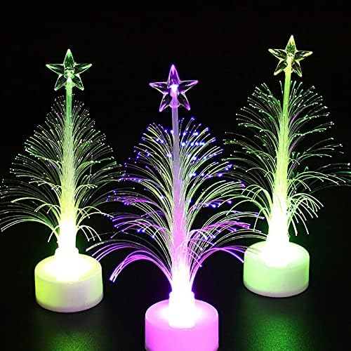 SYKSOL GUANGMİNG - 3 Adet LED yılbaşı Ağacı Gece Lambası Çok Renkli Değişen Noel Ağacı Masa Masa Lambası Atmosfer
