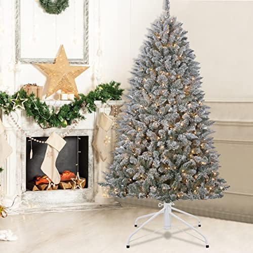 ELFJOY Beyaz Noel Ağacı Standı 19.7 Demir metal braket Lastik Pedi Başparmak Vida ile