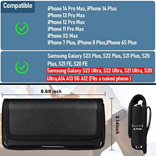ACCKUO Kılıf iPhone 11 12 13 14 Pro Max Samsung Galaxy S23 S22 S21 S20 Fe Artı Ultra A14 A13 PU Deri Cep Telefonu