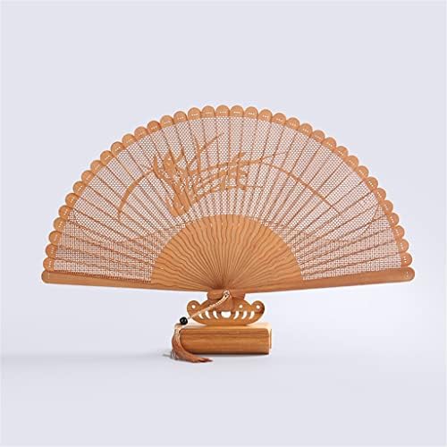 GANFANREN Kişiselleştirilmiş Kazınmış Vintage Ahşap El Fan Katlanabilir Oyma Hollow Fan Hediyeler Ev Dekorasyon Süsler