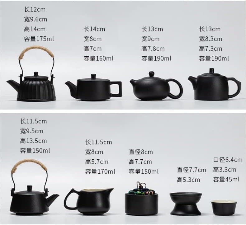 HDRZR Çömlek Seyahat çay seti Taşınabilir Hediye Demlik Çin Teaware Retro Bardak Iş Arkadaş için (Renk: D, Boyutu: