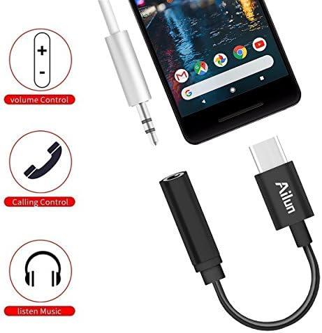 Ailun USB C 3.5 mm Yüksek Çözünürlüklü Ses Adaptörü Tip C Erkek Kadın Aux Jack Stereo Kulaklık Kulaklık Dongle kablo