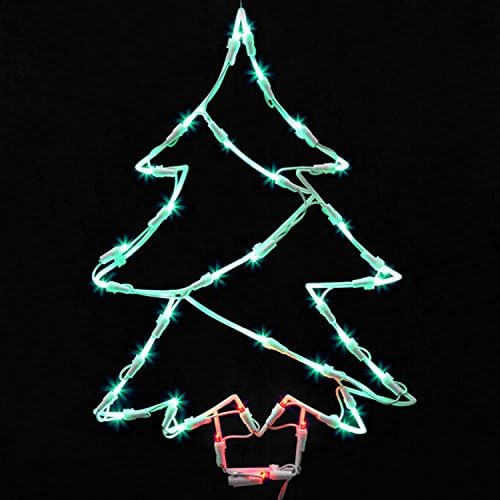 Vickerman ışıklı LED Noel ağacı pencere siluet dekorasyon, 18
