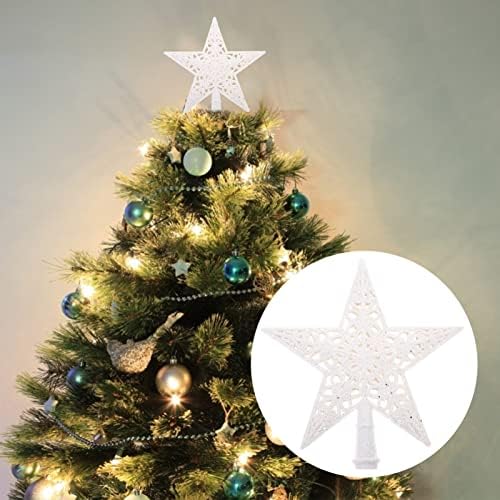 Gadpıparty Vintage Dekor Yıldız Şekilli Ağaç Topper Glitter Noel Ağacı Yıldız 3D Ağacı Toppers Süs Tatil Noel Partisi