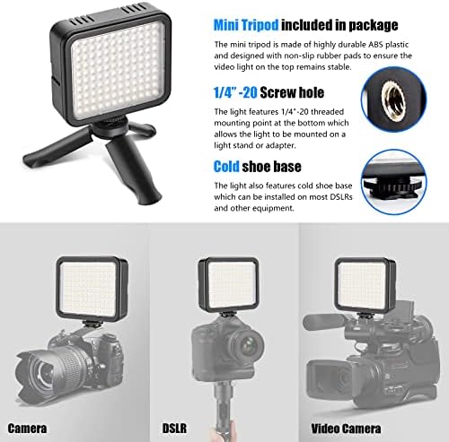 Mettlelite VL120B LED Video ışığı Kiti Kısılabilir Sürekli Taşınabilir Kamera Fotoğrafçılığı Aydınlatması Video Konferans
