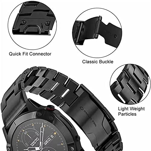 GİKOS Hızlı Fit Titanyum Alaşım+Paslanmaz Çelik Kordonlu Saat Garmin için Fenix 7X7 / 6 6X Pro 5X Artı Kayış Band