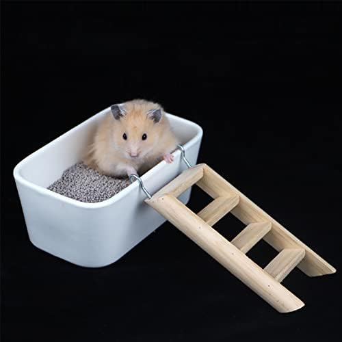 CINGHI LUSSO Seramik Hamster Küvet Kum Banyosu Kutusu-Hamster Fareler için Merdivenli Küçük Evcil Hayvan Banyosu Dormouse