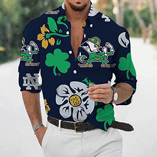 Yaz Erkek Gömlek Casual erkek Gevşek Yaka Baskı Uzun Kollu Manşetleri Düğme Liman Tarzı Çiçek Gömlek Kum Boş Tee