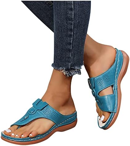 RbCulf plaj sandaletleri Kadınlar için Kama Topuk Rahat burnu açık Flip Flop üzerinde Kayma su ayakkabısı Konfor oymak
