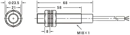 Baomaın M18 Fotoelektrik Sensör Ayarlanabilir Dağınık Yansıma Sensörü Anahtarı E3F-DS100C3 NPN NO + NC DC 10-30V 200mA