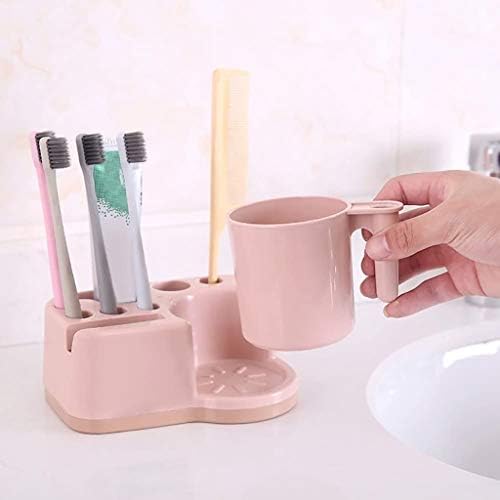 NA SHYPJ Çok Fonksiyonlu Banyo Gargara Fincan Diş Fırçası Tutucu Raf Tuvalet Malzemeleri Diş Macunu Standı Dağıtıcı