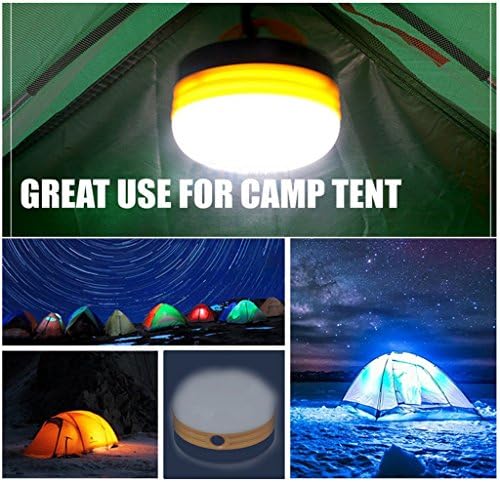 VANCIC LED taşınabilir kamp fener lamba çadır ışık, akülü, 5 LEDs, 3 modları, kanca ve mıknatıs ile asılı lamba gece