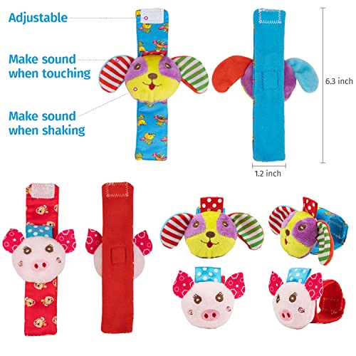 Joyshare Bilek Çıngırak Çorap Çıngıraklar oyuncak seti Yumuşak Bebek Çıngıraklar Oyuncak Peluş Doldurulmuş bebek oyuncakları