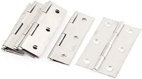 Yeni Lon0167 6 Adet Özellikli 66mm x 37mm Paslanmaz Çelik güvenilir etkinlik Katlanabilir Dolap Dolap kapı menteşesi
