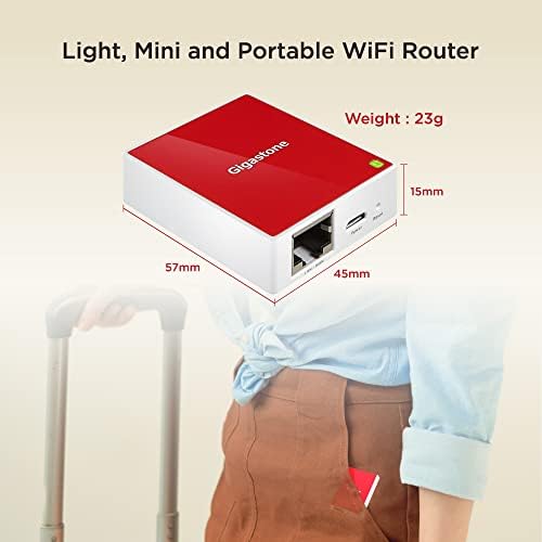 Gigastone TR1 4'lü Mini Seyahat Kablosuz Cep Yönlendirici 150Mbps, Yönlendirici, Tekrarlayıcı, WiFi Menzil Uzatma,