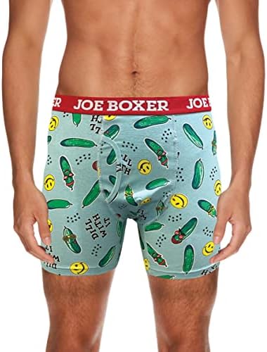 Joe Boxer Erkek Boxer Külot 4 – Pack Nefes Pamuk Streç Boxer Külot Erkekler için 4'lü Paket Erkek İç Çamaşırı